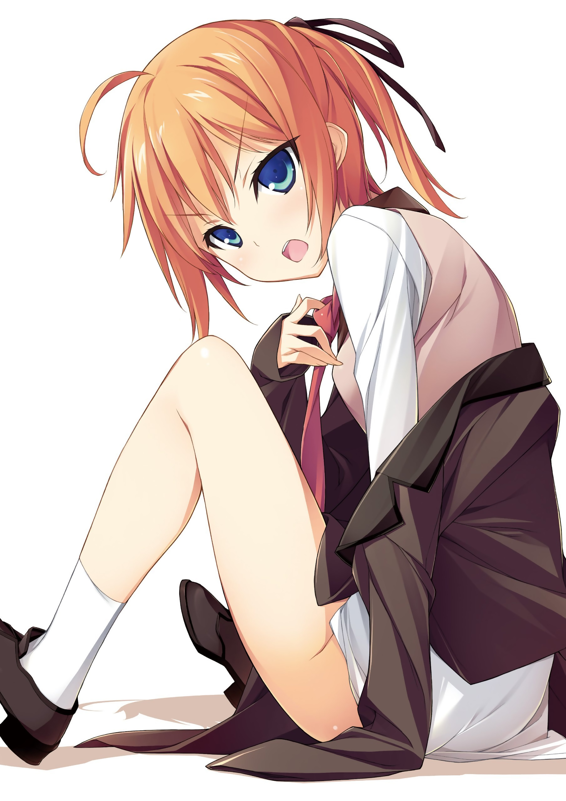 Kikuchi Seiji Konoe Subaru Mayo Chiki Absurdres Highres 1girl Black Ribbon Blue Eyes 6678